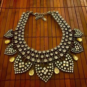 Zara rhinestone bib necklace